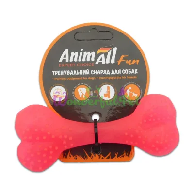 AnimAll Fun Coral Bone Dog Toy 12 cm
