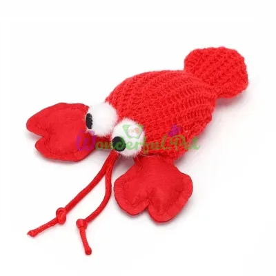 Игрушка Nobleza Cat toy Crayfish Catnip Red plush 10 см