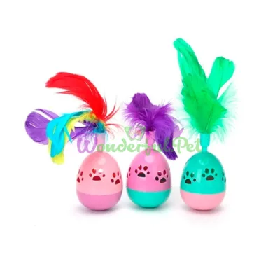 Игрушка Nobleza Cat toy Egg Interactive Feather 25 см