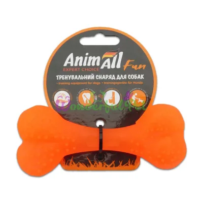 Іграшка для собак AnimAll Fun помаранчева кістка 12 см