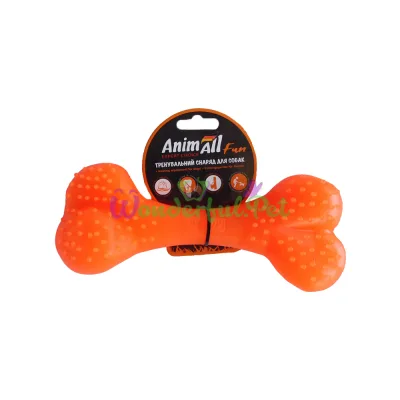 Игрушка для собак AnimAll Fun оранжевая кость 25 см