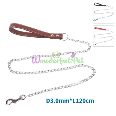 Поводок Nobleza Dog Leash Iron-plated chrome mix 3x1200 мм