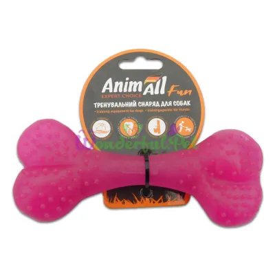 Игрушка для собак AnimAll Fun фиолетовая кость 15 см