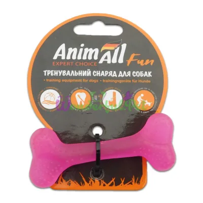 Игрушка для собак AnimAll Fun фиолетовая кость 8 см