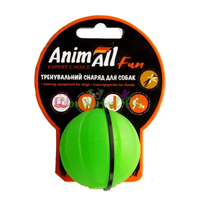 Игрушка для собак AnimAll Fun тренировочный мяч зеленый 5 см