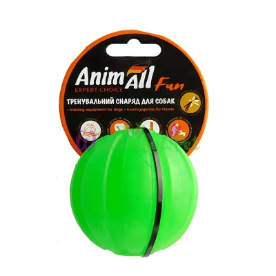 Игрушка для собак AnimAll Fun тренировочный мяч зеленый 7 см
