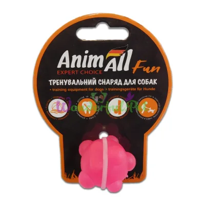 Игрушка для собак AnimAll Fun шар молекула коралловый 3 см