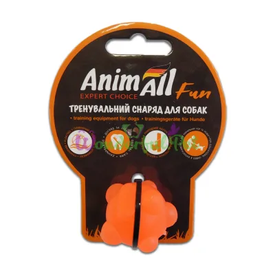 Игрушка для собак AnimAll Fun шар молекула оранжевый 3 см
