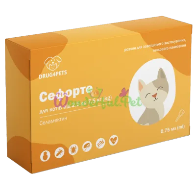 Краплі для котів Сефорте 2.5-7.5 кг №1 0.75 мл