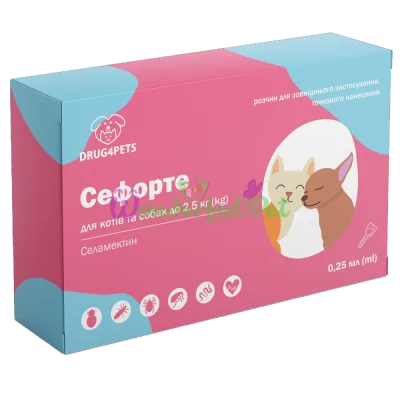 Seforte Drops for Cats and Dogs up to 2.5 kg, 0.25 ml
