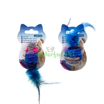 Игрушка Nobleza Wool Cat toy Mouse Ball mixed Blue 15 см