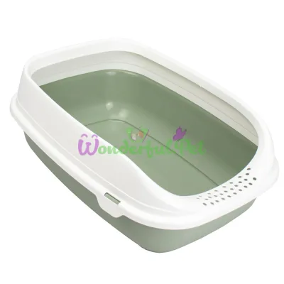 Туалет для котів з рамкою BETA PLUS MAXI LIGHT GREEN, 49x39x17