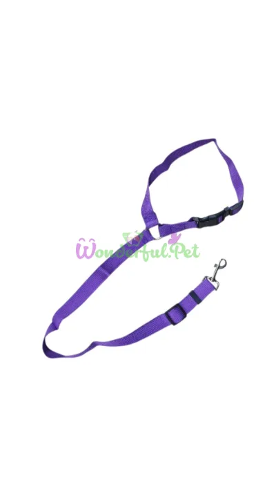 Purple Dog Car Safety Seat Belt Harness Adjustable 41-71 cm