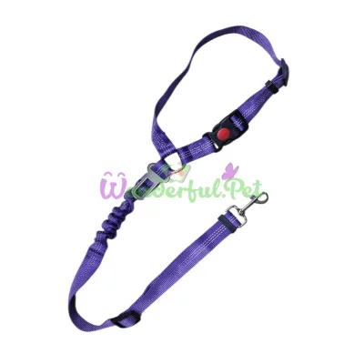 Ремень безопасности в авто Harness Safety Belt Elastic Purple регулируемый эластичный 2.5х72-84/45-65