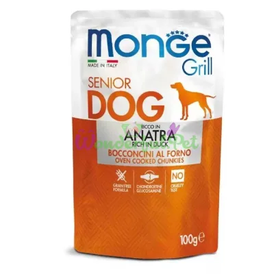 Вологий корм MONGE DOG GRILL Senior Duck 100 г