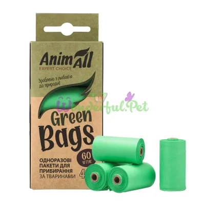 Сменные пакеты AnimAll Green Bags 4x15 шт