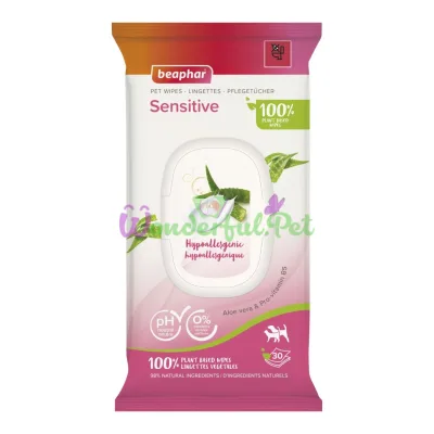 Гігієнічні серветки Beaphar Pet Wipes Sensitive №30