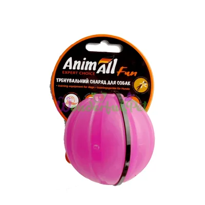 Игрушка для собак AnimAll Fun шар с канатом оранжевый 8 см