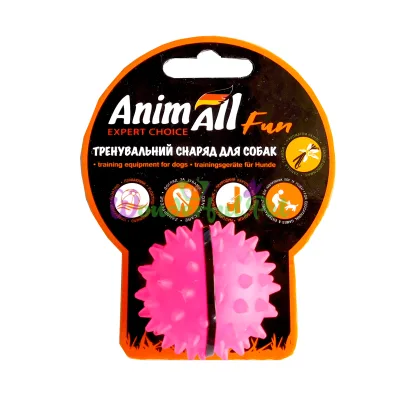 Игрушка для собак AnimAll Fun мяч-каштан коралловый 5 см