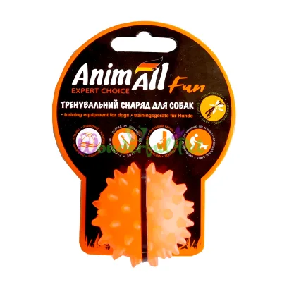 Игрушка для собак AnimAll Fun мяч-каштан оранжевый 5 см