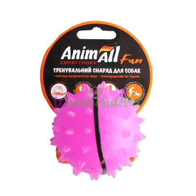 Игрушка для собак AnimAll Fun мяч-каштан фиолетовый 7 см