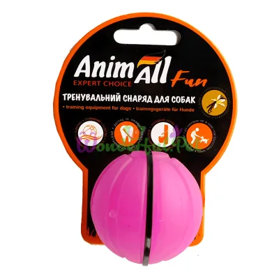 Игрушка для собак AnimAll Fun тренировочный мяч фиолетовый 5 см