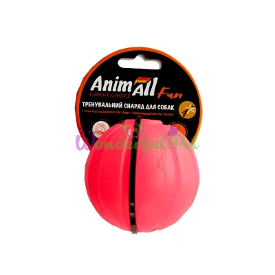 Игрушка для собак AnimAll Fun тренировочный мяч коралловый 7 см