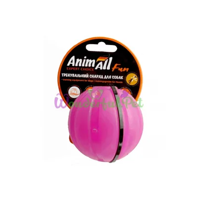 Игрушка для собак AnimAll Fun тренировочный мяч фиолетовый 7 см