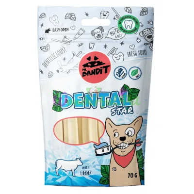 Лакомство Mr. Bandit Dog Dental Star Beef 70 г