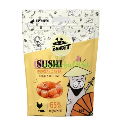 Лакомство Mr. Bandit Dog Sushi Chicken Fish 80 г