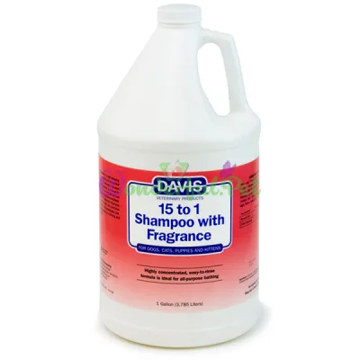 Шампунь с ароматом свежести для собак и кошек Davis 15 to 1 Shampoo Fresh Fragrance ДЭВИС 15:1 концентрат 3.8 л