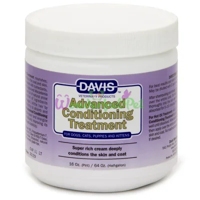 Кондиционер для собак и кошек с маслами оливковым макадамии жожоба Davis Advanced Conditioning Treatment ДЭВИС ГЛУБОКИЙ УХОД 454 мл