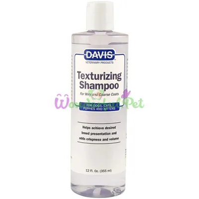 Шампунь для жесткой и объемной шерсти у собак и котов Davis Texturizing Shampoo ДЭВИС ТЕКСТУРИРУЮЩИЙ концентрат 355 мл