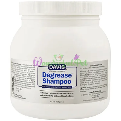 Обезжиривающий шампунь для собак котов Davis Degrease Shampoo ДЭВИС ДЕГРИС 1.89 л