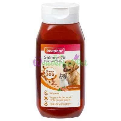 Добавка Beaphar Salmon Oil олія лосося 430 мл