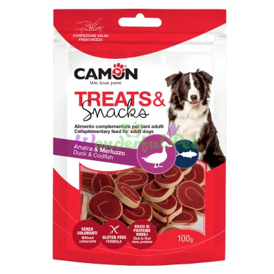 Снеки CAMON Dog Treats Snacks GF Sushi rolls Duck Cod 100 г