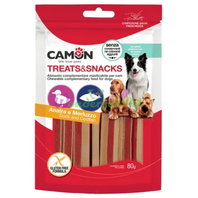 Угощение CAMON Dog Treats Snacks Sandwich Stick Duck Cod 80 г