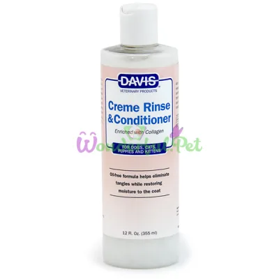 Ополаскиватель-кондиционер с коллагеном для собак и котов Davis Creme Rinse Conditioner ДЭВИС КРЕМ РИНЗ концентрат 355 мл