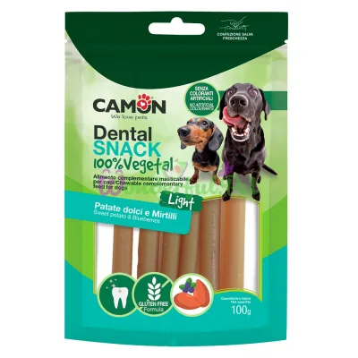 Снеки CAMON Dog Dental Snack Vegetal Cannoli Sweet Potato Blueberry 100 г