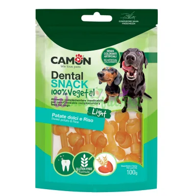 Снеки CAMON Dog Dental Snack Vegetal Knotted bones Sweet Potato Rice 100 г