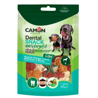 Снеки CAMON Dog Dental Snack Vegetal Sea animals Sweet Potato BBQ Vanilla Mint S 155 г
