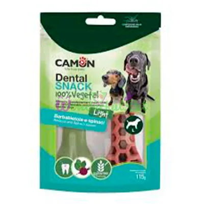 Снеки CAMON Dog Dental Snack Vegetal Bones mix Sweet Potato Beetroot Spinach L 115 г