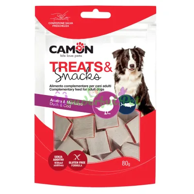 Снеки CAMON Dog Treats Snacks Meat Sandwiches Duck Cod 80 г