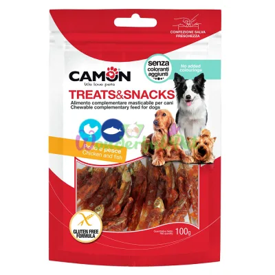 Снеки CAMON Dog Treats Snacks Chicken rolls with fish 100 г