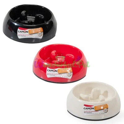Миска Camon Melamine Bowl Slow Feed color mix 17 см