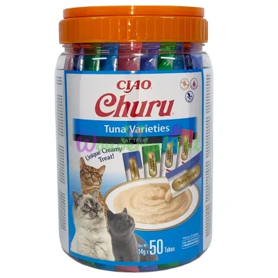 Лакомство INABA Cat Churu Creamy treat Tuna varieties 700 г 50 шт