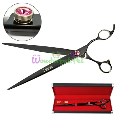 Прямые ножницы для стрижки собак 10 inches Davis Majutsu Titanium Straight ДЭВИС МАЙЖИТЦУ ТИТАНИУМ 25,4 см