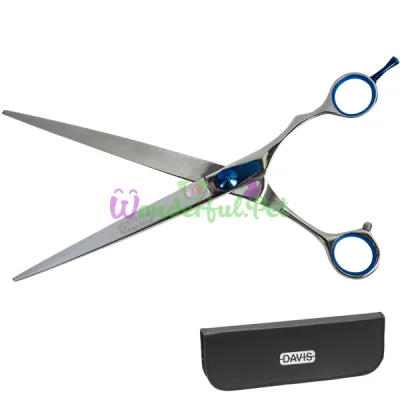 Прямые ножницы для стрижки собак 8.5 inches Davis Extreme Edge BLUE Straight ДЭВИС ЭКСТРИМ ЭДЖ 21,6 см
