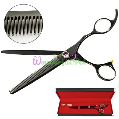 Филировочные ножницы для стрижки собак 7 inches Davis Majutsu Titanium Thinning ДЭВИС МАЙЖИТЦУ ТИТАНИУМ 17,8 см