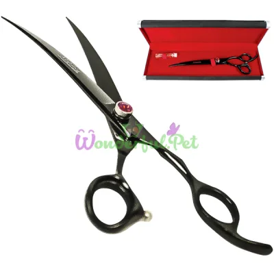 Ножницы изогнутые для стрижки собак 8.5 inches Davis Majutsu Titanium Curved ДЭВИС МАЙЖИТЦУ ТИТАНИУМ 21,6 см